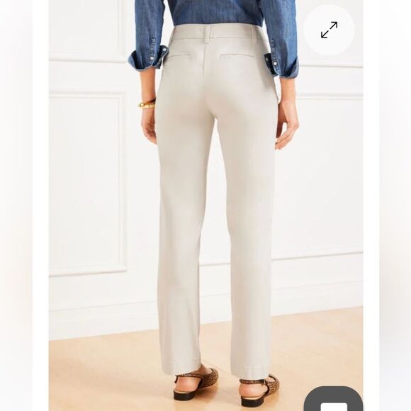 Talbots Petites Signature straight leg Women's Navy chinos with pockets- EUC- 4P - Picture 6 of 15